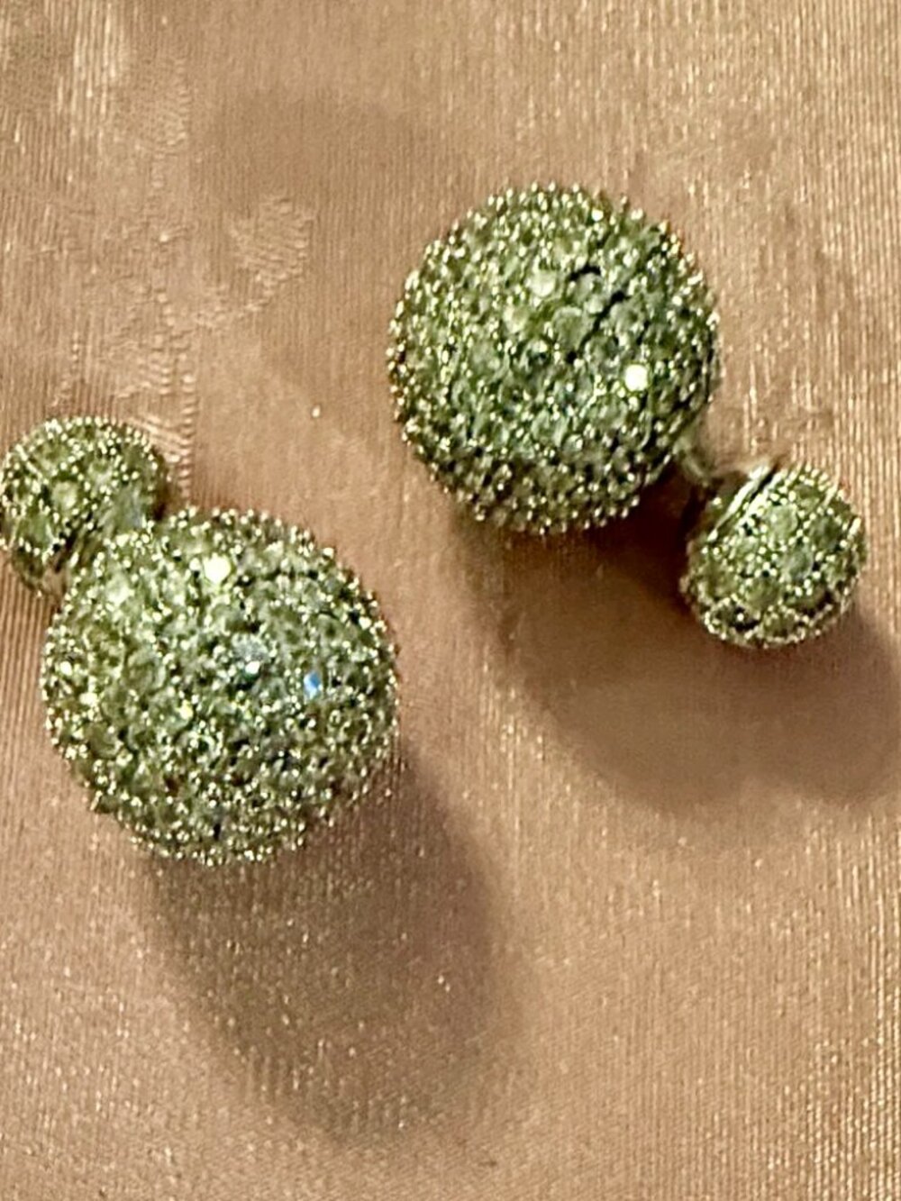 Elegant sterling Silver C Z Stud Earrings